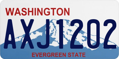 WA license plate AXJ1202