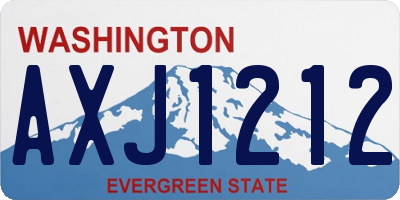 WA license plate AXJ1212