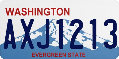 WA license plate AXJ1213