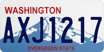 WA license plate AXJ1217