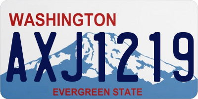 WA license plate AXJ1219