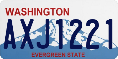 WA license plate AXJ1221