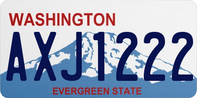 WA license plate AXJ1222