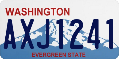 WA license plate AXJ1241