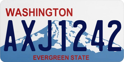WA license plate AXJ1242
