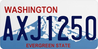 WA license plate AXJ1250