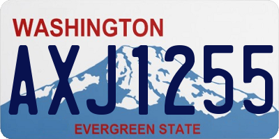 WA license plate AXJ1255