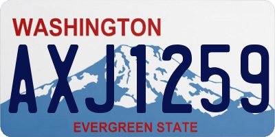 WA license plate AXJ1259