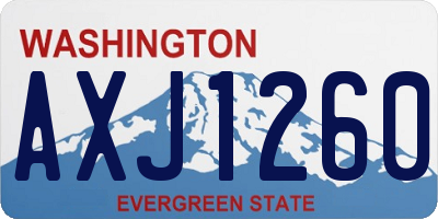 WA license plate AXJ1260