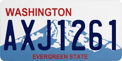 WA license plate AXJ1261