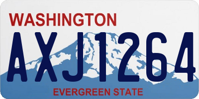 WA license plate AXJ1264