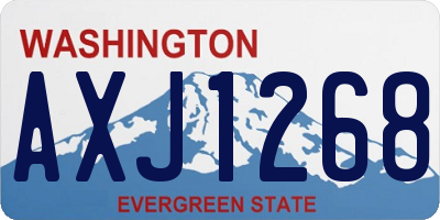 WA license plate AXJ1268