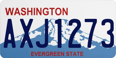 WA license plate AXJ1273