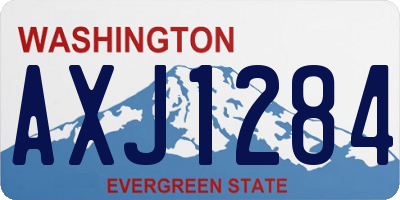 WA license plate AXJ1284