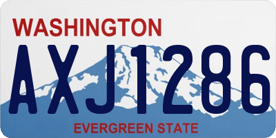 WA license plate AXJ1286