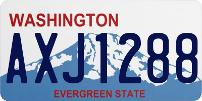 WA license plate AXJ1288