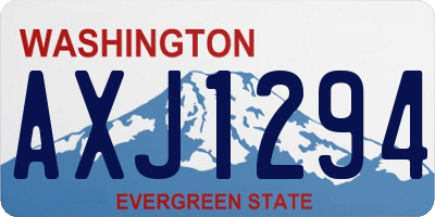 WA license plate AXJ1294