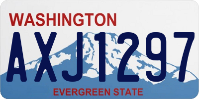 WA license plate AXJ1297
