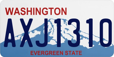 WA license plate AXJ1310