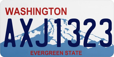 WA license plate AXJ1323