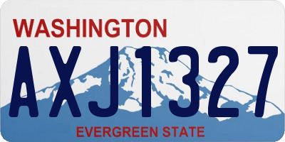 WA license plate AXJ1327