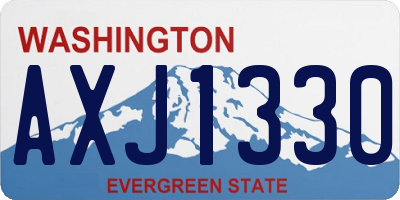 WA license plate AXJ1330