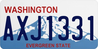 WA license plate AXJ1331