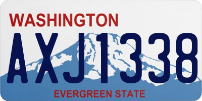 WA license plate AXJ1338
