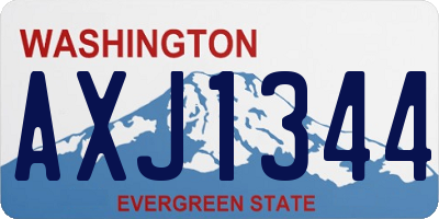 WA license plate AXJ1344