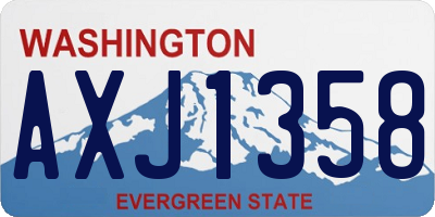 WA license plate AXJ1358