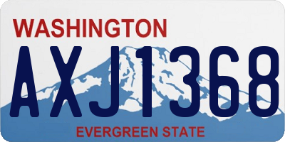 WA license plate AXJ1368
