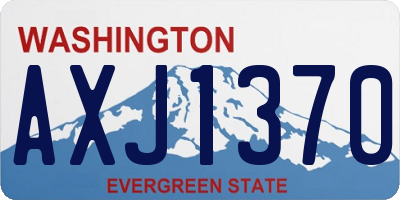 WA license plate AXJ1370