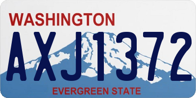 WA license plate AXJ1372