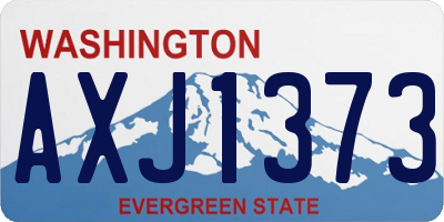 WA license plate AXJ1373
