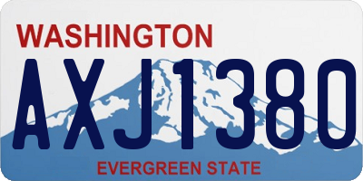 WA license plate AXJ1380