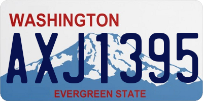 WA license plate AXJ1395