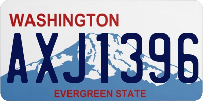 WA license plate AXJ1396