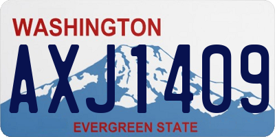WA license plate AXJ1409