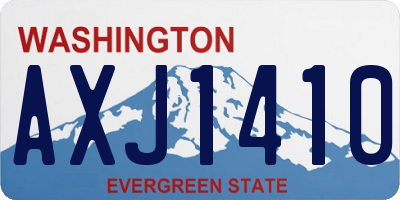 WA license plate AXJ1410