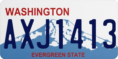 WA license plate AXJ1413