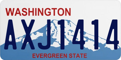 WA license plate AXJ1414