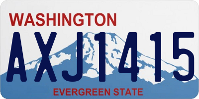 WA license plate AXJ1415