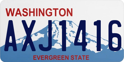 WA license plate AXJ1416