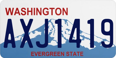 WA license plate AXJ1419