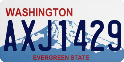 WA license plate AXJ1429