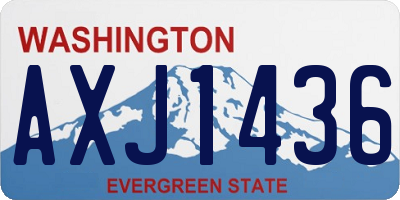 WA license plate AXJ1436