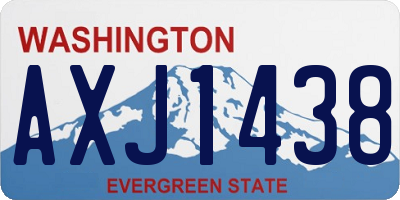 WA license plate AXJ1438
