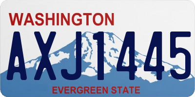 WA license plate AXJ1445