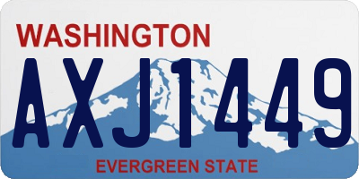 WA license plate AXJ1449
