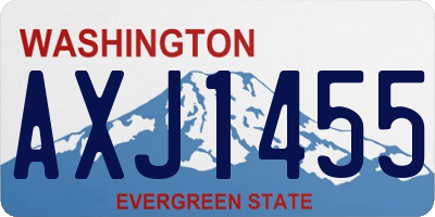 WA license plate AXJ1455